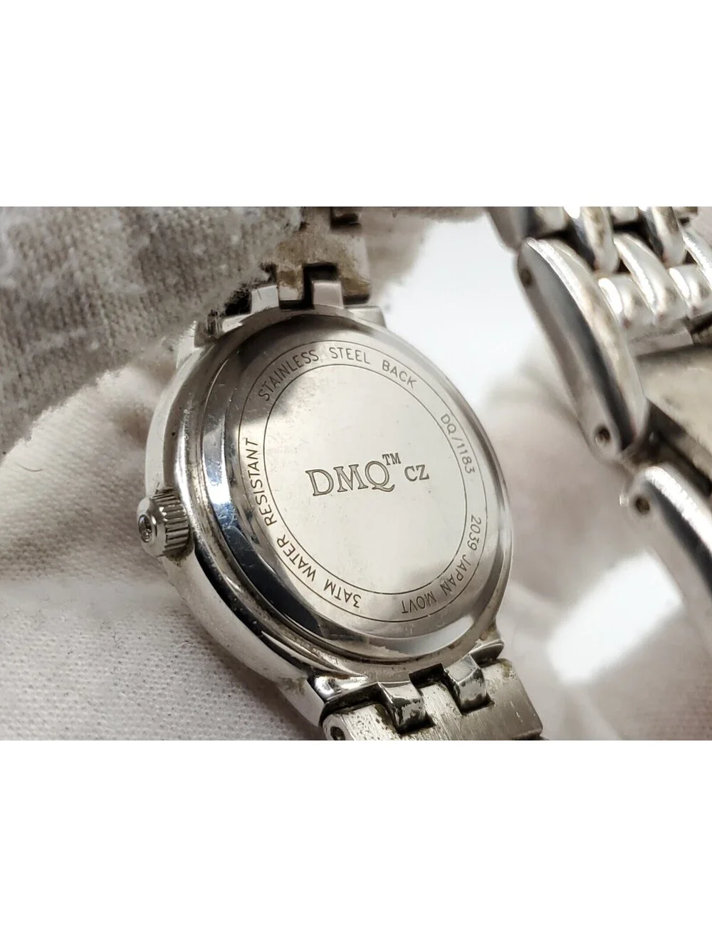 DMQ Quartz Watch Womens New Battery Silver Tone MOP Dial 26mm
